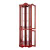 Curio Cabinet Lighted Glass Display Curio Cabinet w/Tempered Glass Doors and Shelves, Crown Corner Cabinet with Bulb, Corner Storage Decoration for Li