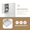 Tall and Wide Storage Cabinet with Doors for Bathroom/Office, Three Drawers