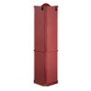Curio Cabinet Lighted Glass Display Curio Cabinet w/Tempered Glass Doors and Shelves, Crown Corner Cabinet with Bulb, Corner Storage Decoration for Li